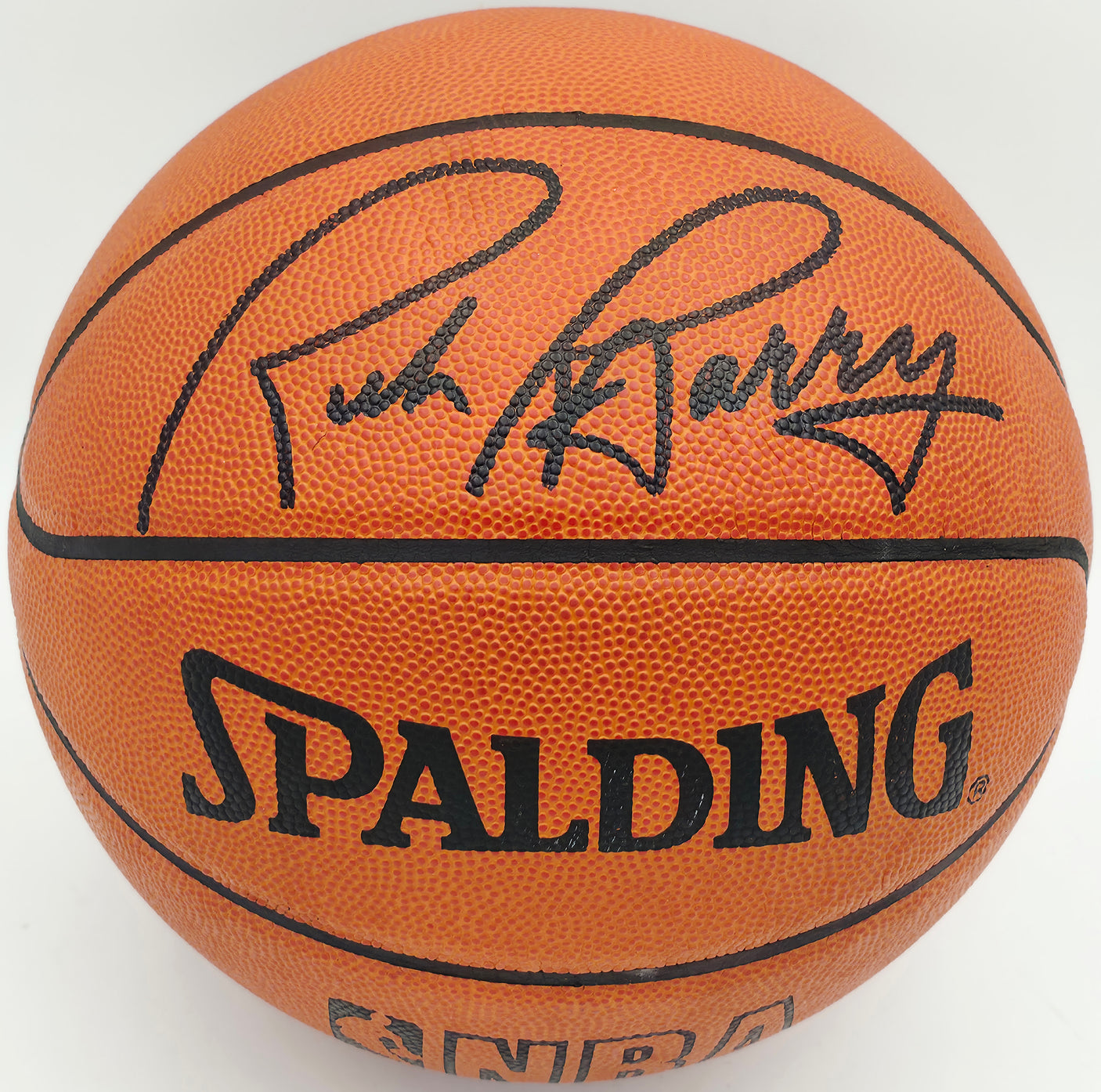 Rick Barry Autographed Spalding NBA Leather Game Basketball Golden State Warriors Beckett BAS QR #BS30420