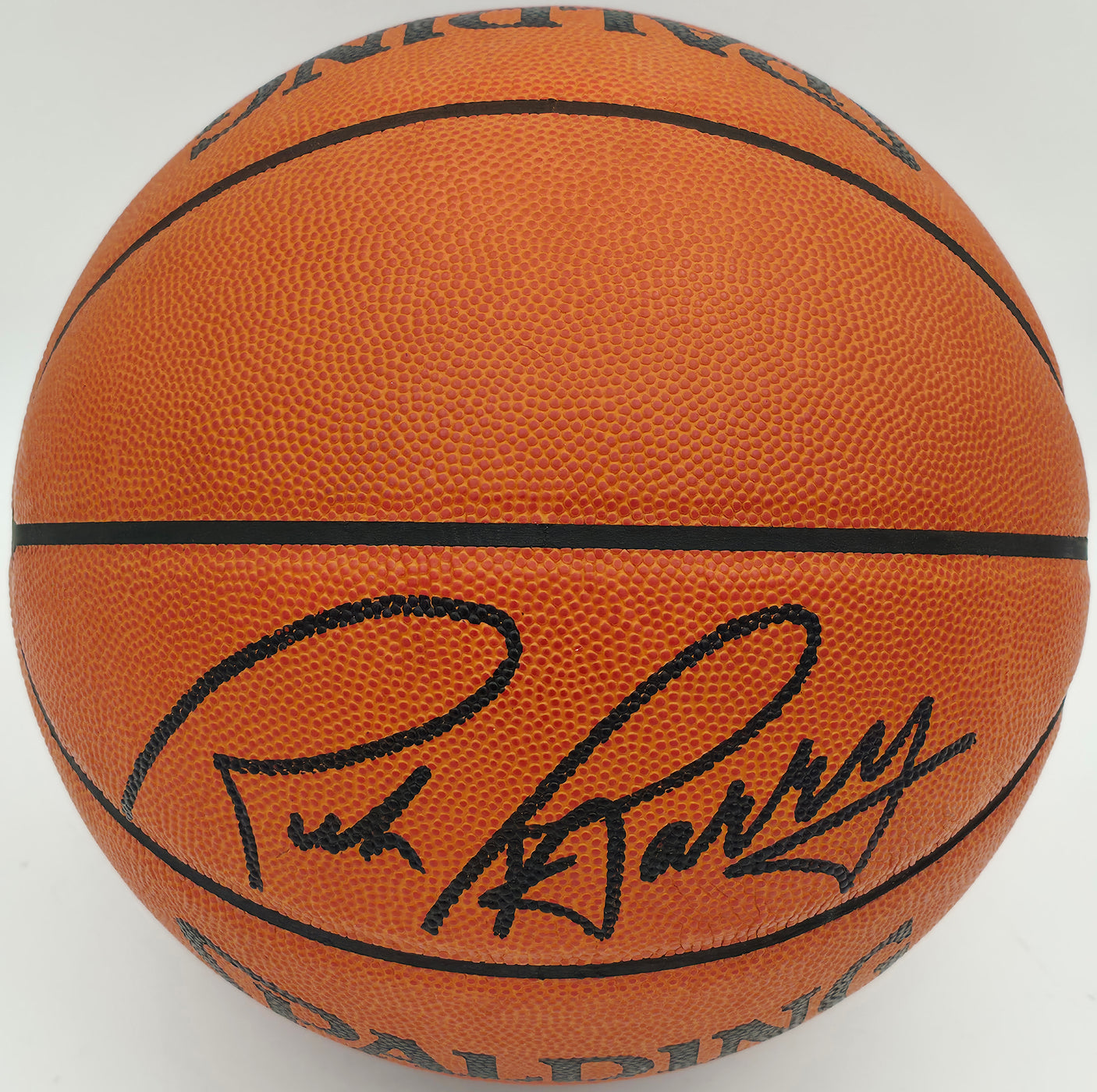 Rick Barry Autographed Spalding NBA Leather Game Basketball Golden State Warriors Beckett BAS QR #BS30420