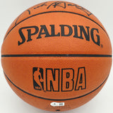 Rick Barry Autographed Spalding NBA Leather Game Basketball Golden State Warriors Beckett BAS QR #BS30420