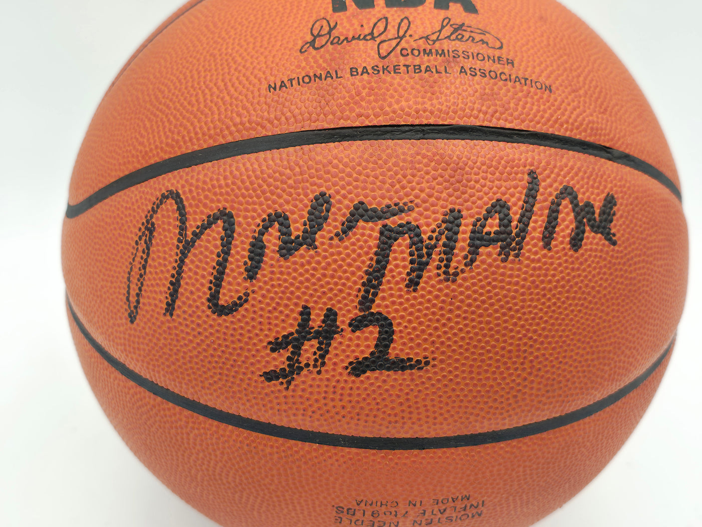 Moses Malone Autographed Spalding NBA Leather Game Basketball Philadelphia 76ers "#2" Beckett BAS QR #BS30419