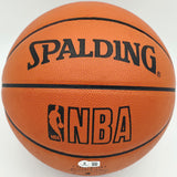 Moses Malone Autographed Spalding NBA Leather Game Basketball Philadelphia 76ers "#2" Beckett BAS QR #BS30419