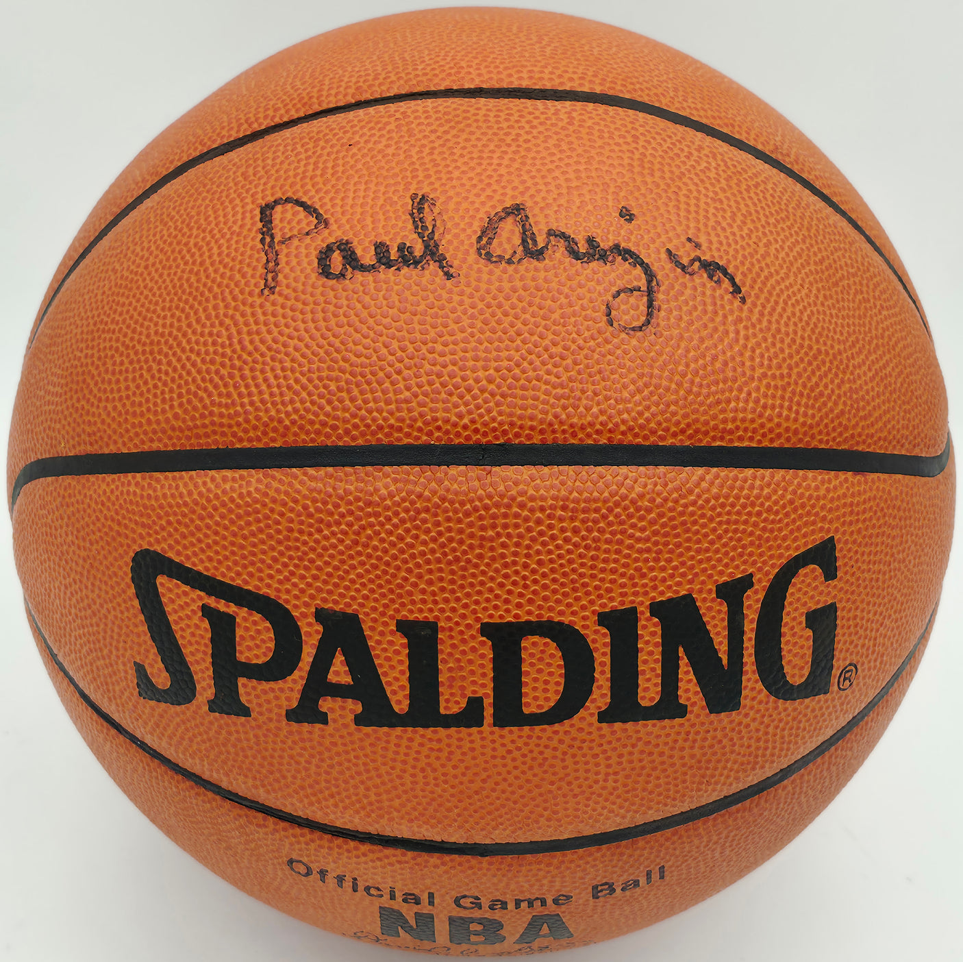 Paul Arizin Autographed Spalding NBA Leather Game Basketball Philadelphia Warriors Beckett BAS QR #BS30421
