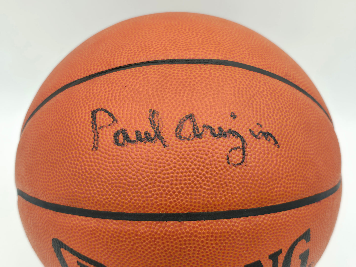 Paul Arizin Autographed Spalding NBA Leather Game Basketball Philadelphia Warriors Beckett BAS QR #BS30421