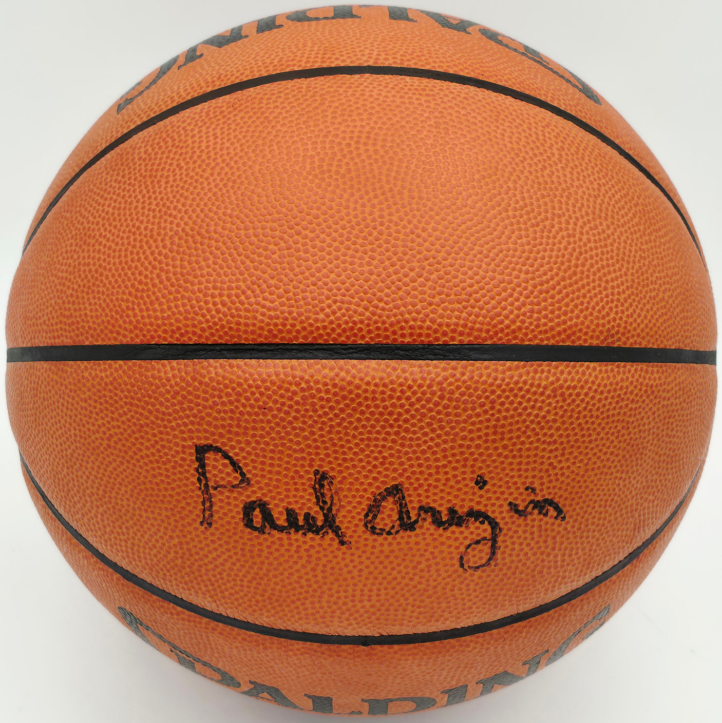 Paul Arizin Autographed Spalding NBA Leather Game Basketball Philadelphia Warriors Beckett BAS QR #BS30421