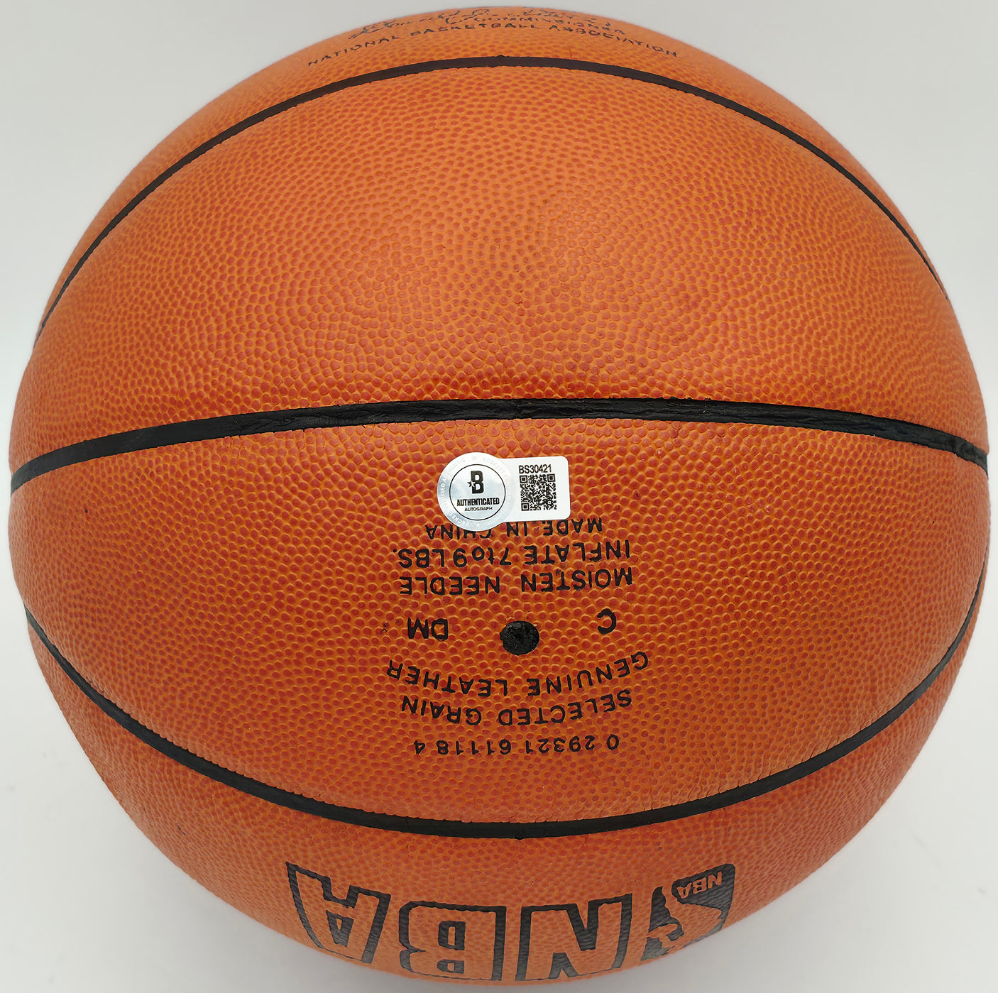 Paul Arizin Autographed Spalding NBA Leather Game Basketball Philadelphia Warriors Beckett BAS QR #BS30421