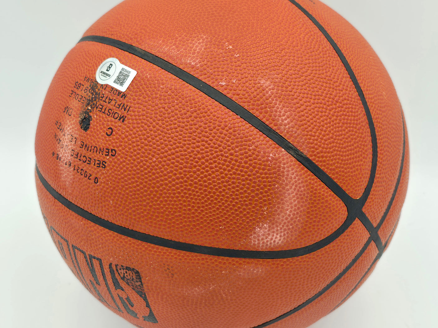 George Gervin Autographed Spalding NBA Leather Game Basketball San Antonio Spurs "Iceman #44" Beckett BAS QR #BS30435