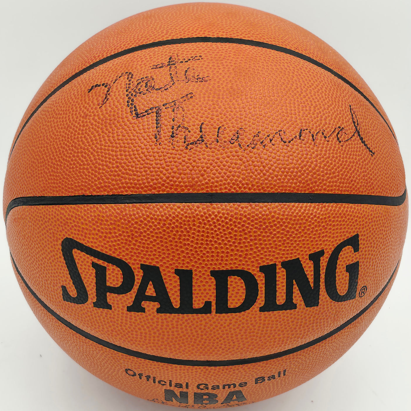 Nate Thurmond Autographed Spalding NBA Leather Game Basketball Golden State Warriors Beckett BAS QR #BS30430