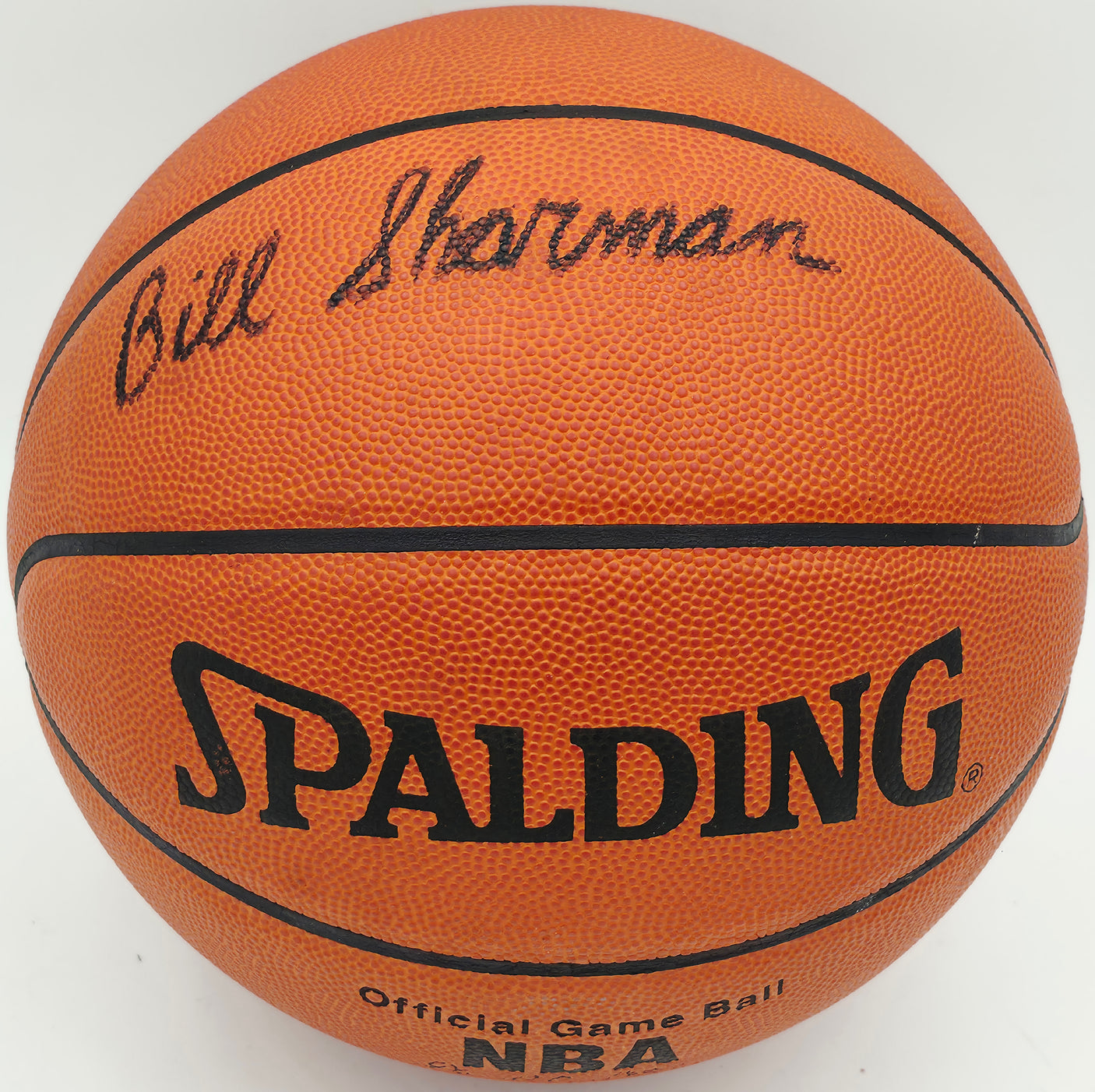 Bill Sharman Autographed Spalding NBA Leather Game Basketball Boston Celtics Beckett BAS QR #BS30432