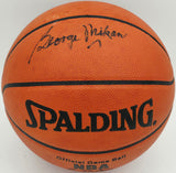 George Mikan Autographed Spalding NBA Leather Game Basketball Minneapolis Lakers Beckett BAS QR #BS30426