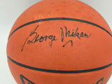 George Mikan Autographed Spalding NBA Leather Game Basketball Minneapolis Lakers Beckett BAS QR #BS30426