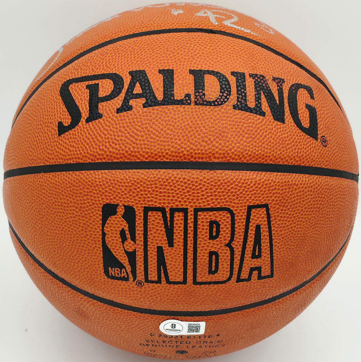 James Worthy Autographed Spalding NBA Leather Game Basketball Los Angeles Lakers Beckett BAS QR #BS30424