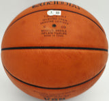 James Worthy Autographed Spalding NBA Leather Game Basketball Los Angeles Lakers Beckett BAS QR #BS30424