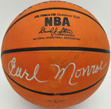 Earl The Pearl Monroe Autographed NBA Replica Basketball New York Knicks Beckett BAS QR #BS30437