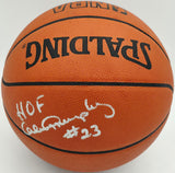 Calvin Murphy Autographed Spalding NBA Leather Game Basketball Houston Rockets "HOF" Beckett BAS QR #BS30433