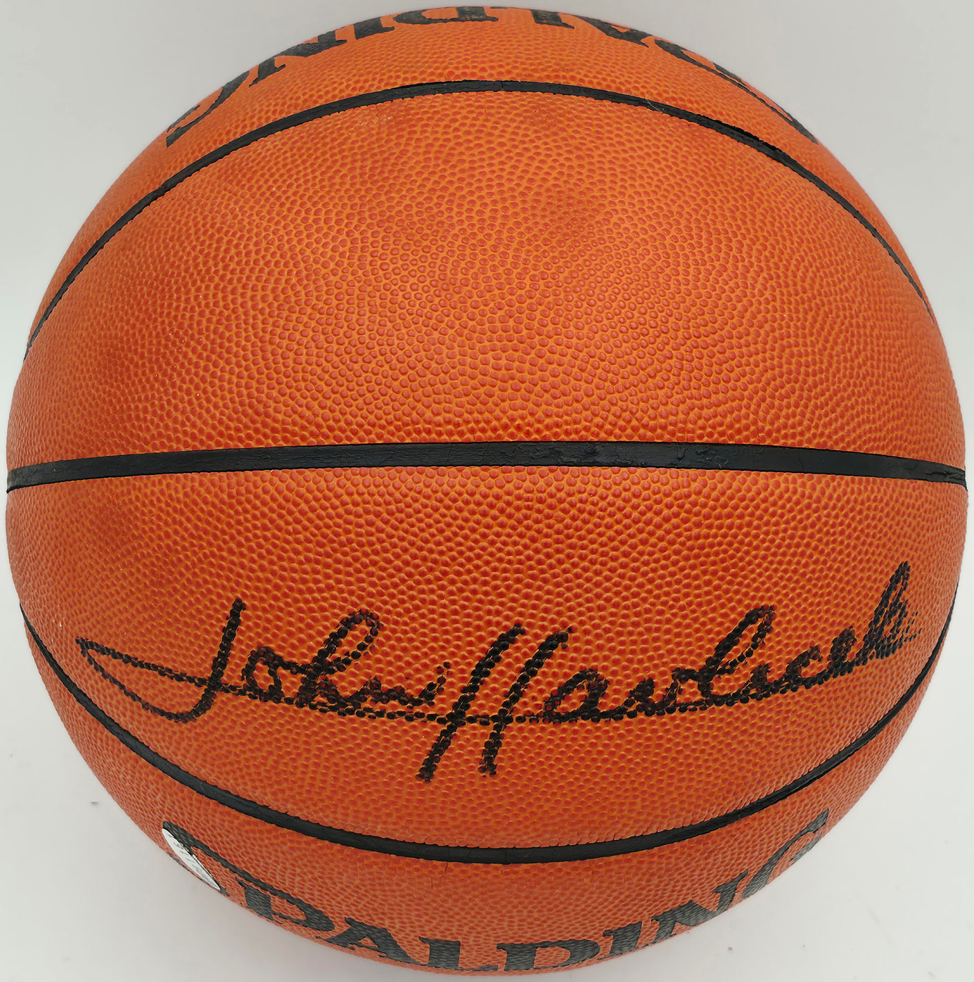 John Havlicek Autographed Spalding NBA Leather Game Basketball Boston Celtics UDA Holo & Beckett BAS QR #BS30428