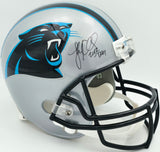Luke Kuechly Autographed Carolina Panthers Silver Full Size Replica Helmet "2012 DROY" Beckett BAS QR #BS30326