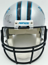 Luke Kuechly Autographed Carolina Panthers Silver Full Size Replica Helmet "2012 DROY" Beckett BAS QR #BS30326