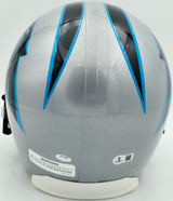 Luke Kuechly Autographed Carolina Panthers Silver Full Size Replica Helmet "2012 DROY" Beckett BAS QR #BS30326