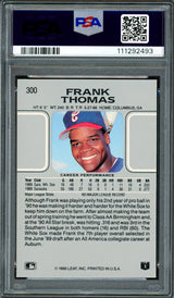 Frank Thomas Autographed 1990 Leaf Rookie Card #300 Chicago White Sox PSA 6 Auto Grade Gem Mint 10 PSA/DNA Stock #250508