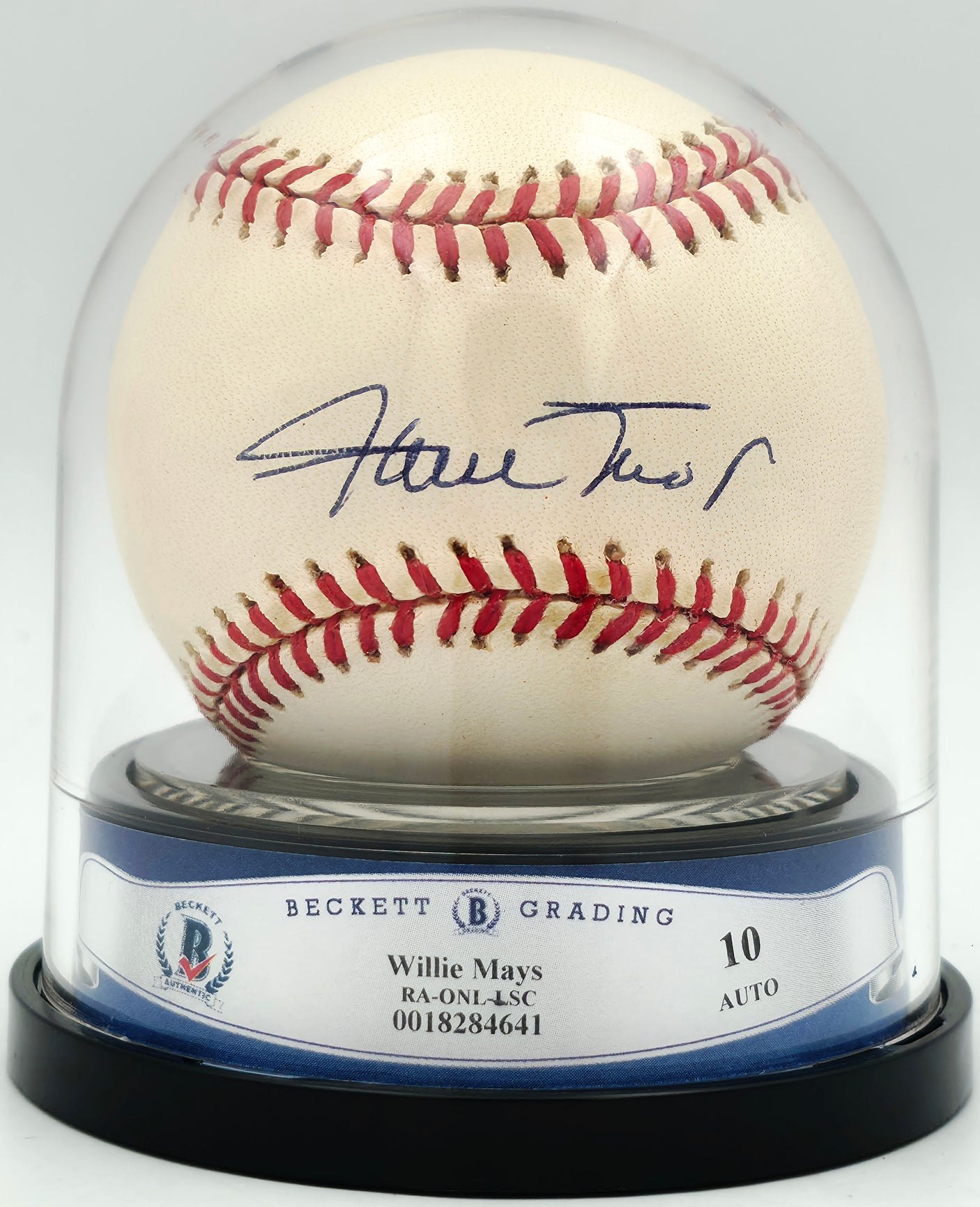 Willie Mays Autographed Official NL Baseball San Francisco Giants Auto Grade Gem Mint 10 Beckett BAS #18284641