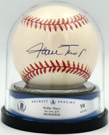 Willie Mays Autographed Official NL Baseball San Francisco Giants Auto Grade Gem Mint 10 Beckett BAS #18284641