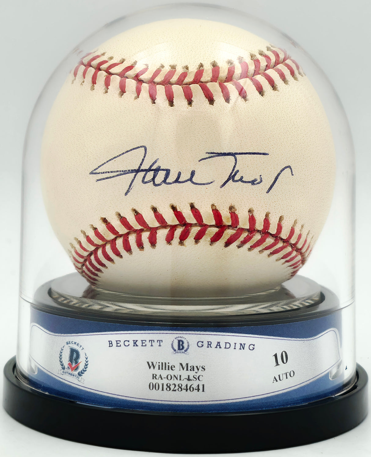 Willie Mays Autographed Official NL Baseball San Francisco Giants Auto Grade Gem Mint 10 Beckett BAS #18284641