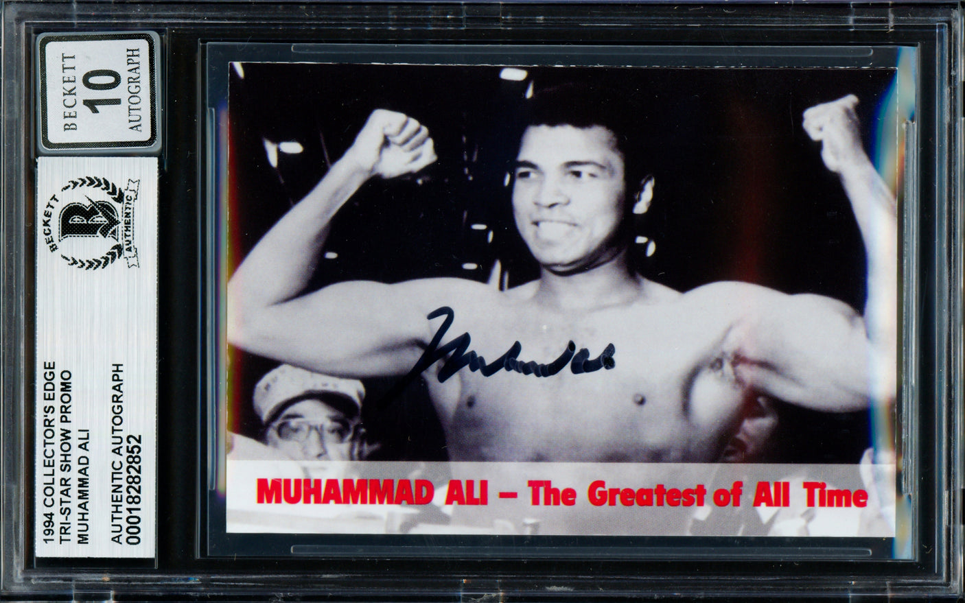 Muhammad Ali Autographed 1994 Collectors Edge Card Auto Grade Gem Mint 10 Beckett BAS #18282852