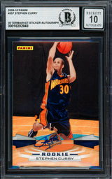 Stephen Curry Autographed 2009-10 Panini Rookie Card #357 Golden State Warriors Auto Grade Gem Mint 10 Beckett BAS #18282848