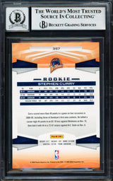 Stephen Curry Autographed 2009-10 Panini Rookie Card #357 Golden State Warriors Auto Grade Gem Mint 10 Beckett BAS #18282848