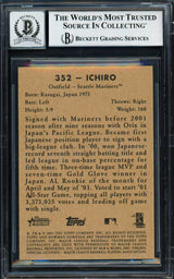 Ichiro Suzuki Autographed 2001 Bowman Heritage Rookie Card #352 Seattle Mariners Auto Grade Gem Mint 10 Beckett BAS #18282947