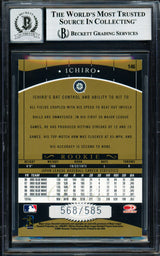 Ichiro Suzuki Autographed 2001 Donruss Classics Rookie Card #146 Seattle Mariners Auto Grade Gem Mint 10 #568/585 Beckett BAS #18282959