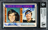 Bobby Orr & Dennis Hextall Autographed 1974-75 O Pee Chee Card #2 Assist Leaders Beckett BAS #18283591
