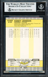 Randy Johnson Autographed 1989 Fleer Update Rookie Card #U-59 Seattle Mariners Beckett BAS #18283462