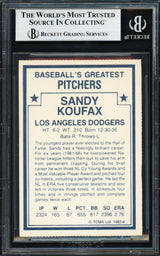 Sandy Koufax Autographed 1982 TCMA Card #8 Los Angeles Dodgers Beckett BAS #18283480
