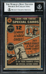 Willie Mays Autographed 1972 Topps Card #50 San Francisco Giants Beckett BAS #18283498