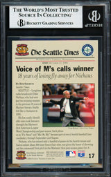 Dave Niehaus Autographed 1995 Pacific Card #17 Seattle Mariners Beckett BAS #18283508