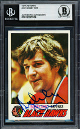 Bobby Orr Autographed 1977-78 Topps Card #251 Boston Bruins Beckett BAS #18283526