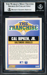 Cal Ripken Jr. Autographed 1991 Score Card #849 Baltimore Orioles #491/1991 Beckett BAS #18283545