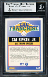Cal Ripken Jr. Autographed 1991 Score Card #849 Baltimore Orioles #491/1991 Beckett BAS #18283545