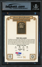 Ted Williams Autographed 1984 Donruss Grand Champions Card #14 Boston Red Sox Beckett BAS #18284355