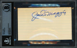 Joe DiMaggio Autographed 3x5 Index Card New York Yankees Beckett BAS #18284376