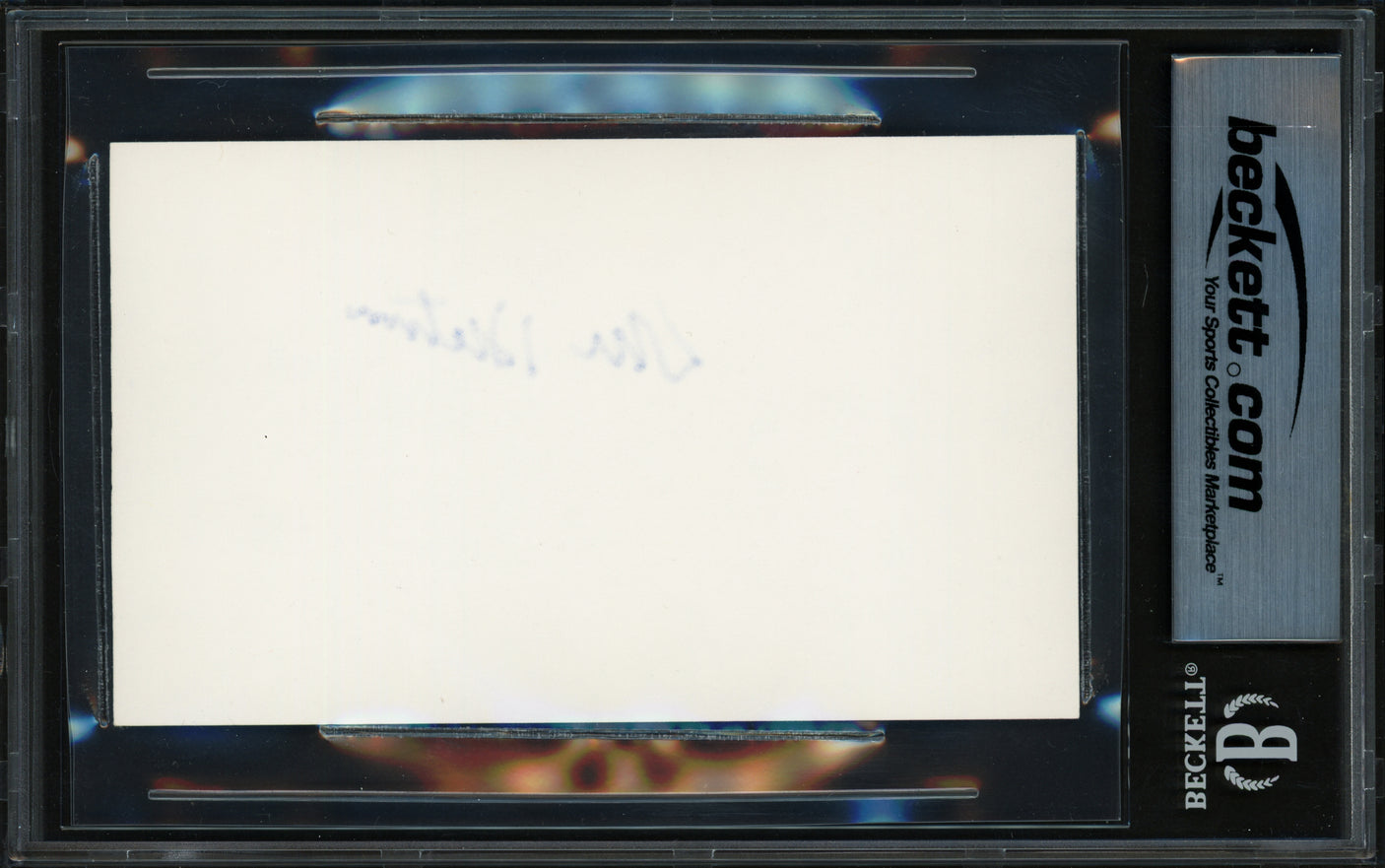 Don Hutson Autographed 3x5 Index Card Green Bay Packers Beckett BAS #18284391