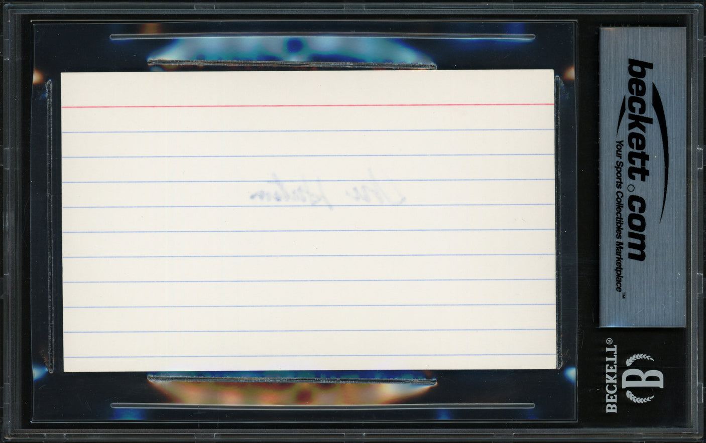 Don Hutson Autographed 3x5 Index Card Green Bay Packers Beckett BAS #18284392