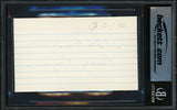 Bobby Layne Autographed 3x5 Index Card Detroit Lions Beckett BAS #18284395