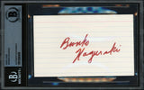 Bronko Nagurski Autographed 3x5 Index Card Chicago Bears Beckett BAS #18284406