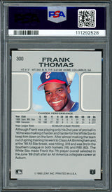 Frank Thomas Autographed 1990 Leaf Rookie Card #300 Chicago White Sox PSA 7 Auto Grade Gem Mint 10 PSA/DNA #111292528