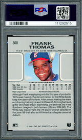 Frank Thomas Autographed 1990 Leaf Rookie Card #300 Chicago White Sox PSA 7 Auto Grade Gem Mint 10 PSA/DNA #111292515