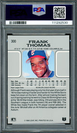Frank Thomas Autographed 1990 Leaf Rookie Card #300 Chicago White Sox Auto Grade Gem Mint 10 PSA/DNA #111292530