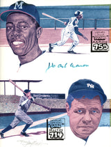 Hank Aaron Autographed 10x11 Photo Atlanta Braves PSA/DNA #T00054