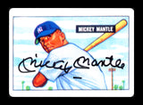 Mickey Mantle Autographed 1951 Bowman Porcelain Rookie Card New York Yankees Auto Grade Near Mint/Mint 8 PSA/DNA #AR06113
